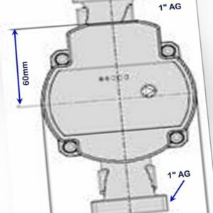 Heizungspumpe Solarpumpe EEK A, Umwälzpumpe 15-80-130 Außengewinde 1 Zoll
