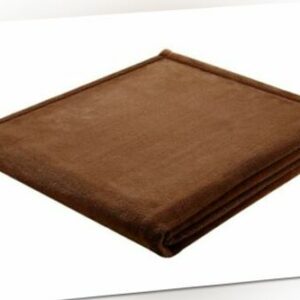 Microfaser Decke uni braun Gr. 150x200 cm