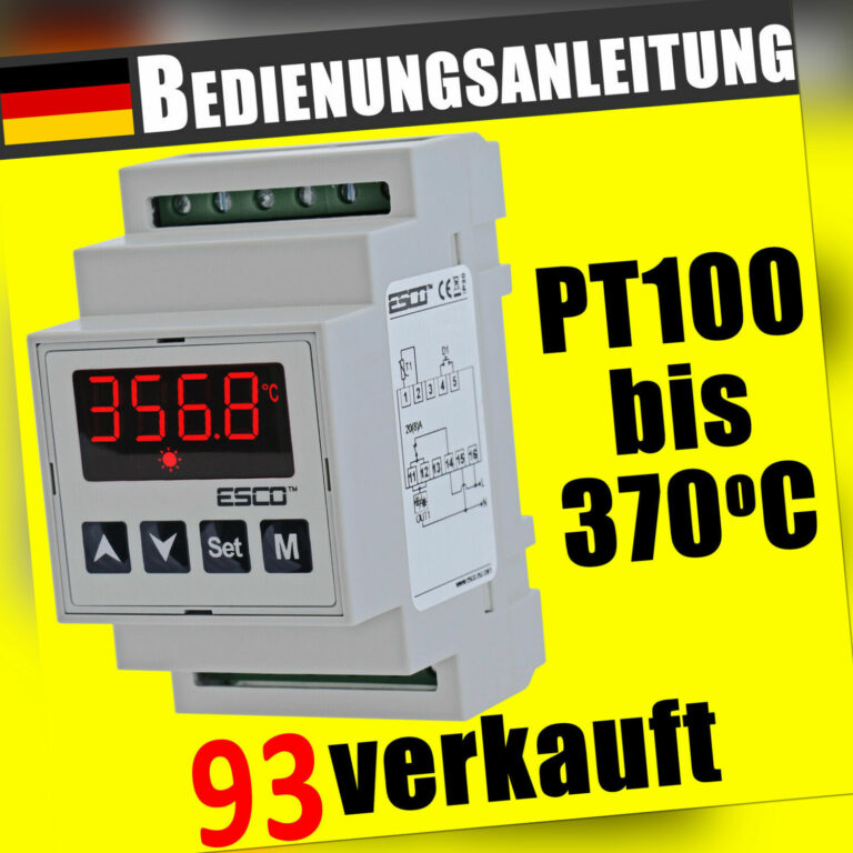 Hutschiene TEMPERATURREGLER FÜR Pt-100 Thermostat Temperaturschalter RTD PT-10D