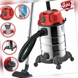 DMS Staubsauger 2300W Nass & Trocken Sauger Industriestaubsauger 30L Rot SF99 B