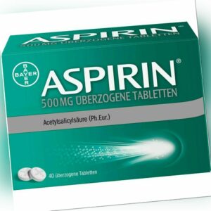 ASPIRIN 500 mg überzogene Tabletten 40 St PZN10203626