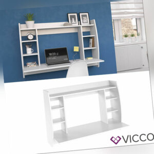 Wandschreibtisch Schreibtisch Wandregal Wandtisch Bürotisch PC Max Weiß Vicco