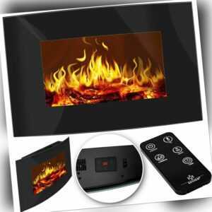 KESSER® Wandkamin Elektrokamin Timer Heizlüfter Kaminofen Flammeneffekt 1800W