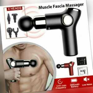 Profi Electric Massage Gun Massagepistole LCD Muscle Massagegerät mit 4 Köpfe