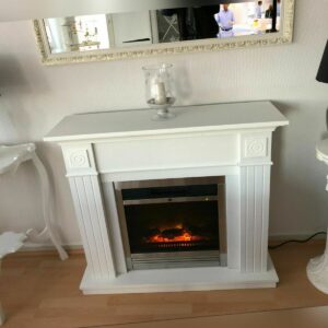 Elektrokamin Elektrischer Kamin Led Elektro Kaminofen Heizung schwarz