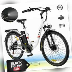 26 zoll Retro-E-BIKE Elektrofahrrad Mountainbike 350W Shimano 7-Gänge Adult