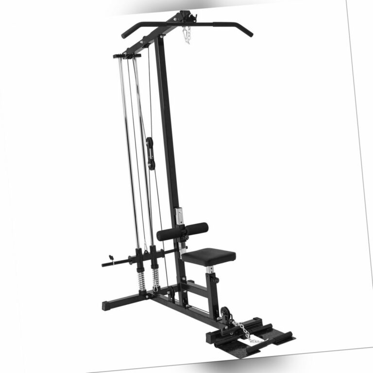 GORILLA SPORTS® Latzugturm Kraftstation Kabelzug Seilzug Ruder Latzugmaschine