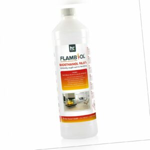 15 x 1 L FLAMBIOL® Bioethanol Premium 96,6% Bio Alkohol Kamin