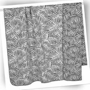 Pad Wohndecke Leaf anthracite 150 x 200 Baumwollmischung leichte