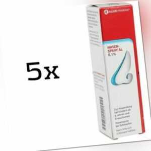 5x Nasenspray AL 0,1% 10ml, PZN 03929274