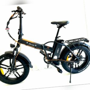 FATBIKE ALUMINIUM 20" E-BIKE PEDELEC KLAPPRAD 7 GANG 25 KM/H ANFAHRTASSIST 6 KMH