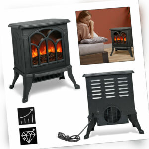 Elektrokamin Elektrischer Kamin Heizlüfter Stand Ofen Heizung Heizgerät Radiator