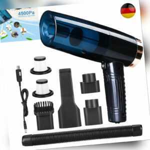Auto Akku Staubsauger Kabellos Mini Handstaubsauger Starker Sog LED-Licht 120W