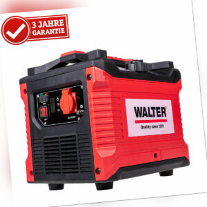 WALTER Inverter Stromerzeuger 1000W, Notstromagreggat Benzin Generator, 4 Takt