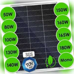 KESSER® Solarmodul Solarpanel Solarzelle Mono 100 130 150 165 180W Photovoltaik