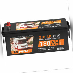 Solarbatterie 12V 180Ah EXAKT DCS Wohnmobil Versorgung Boot Batterie 200Ah 150Ah