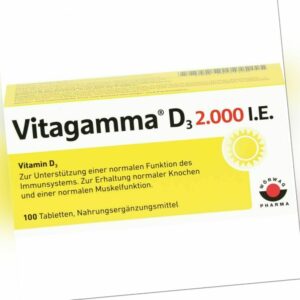 VITAGAMMA D3 2.000 I.E. Vitamin D3 NEM Tabletten 100 St PZN10751109