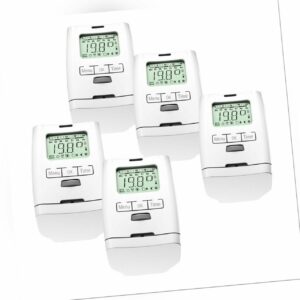5 Stück Elektronischer Heizkörperthermostat programmierbar Thermostat HT 2000