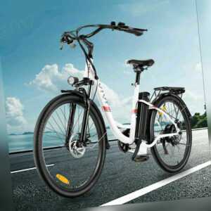 26"E-Bike Elektrofahrrad 350W Elektrisches fahrrad E city bike pedelec 7-Gänge #