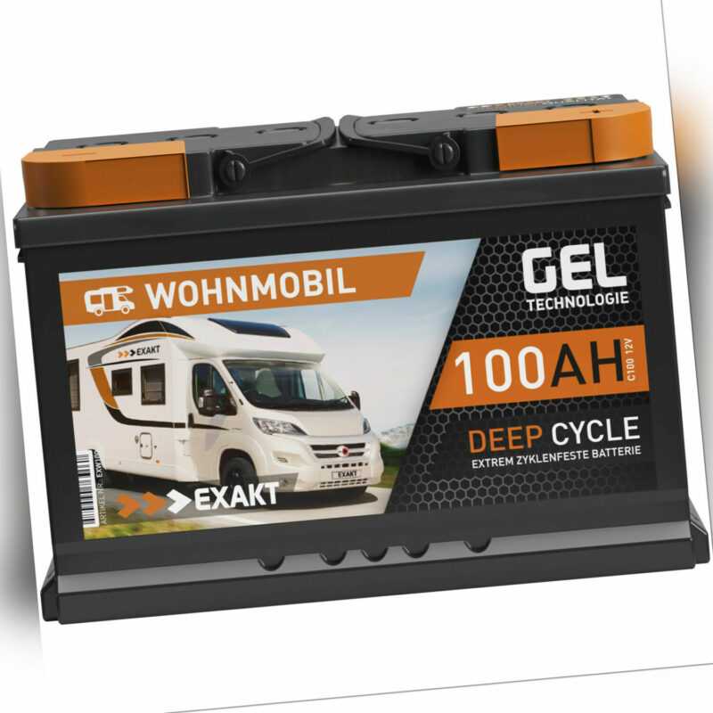GEL Batterie 12V 100Ah Wohnmobil Batterie Solarbatterie Wohnwagen Blei Gel Akku