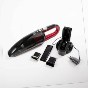 Easy Home Akku Handstaubsauger kabellos beutellos Nass+Trocken 40 Watt rot