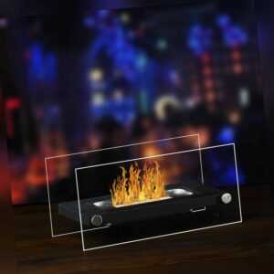 Elegantes Tischfeuer Tischkamin Glaskamin Bioethanol Feuerschale Gelkamin Ofen