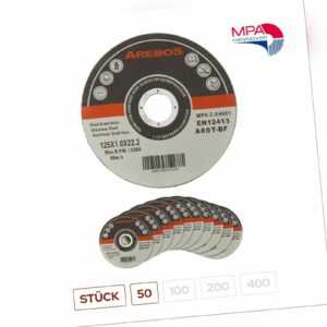 AREBOS Trennscheiben 115mm 125mm 180mm 230mm INOX Edelstahl Metall Flexscheiben