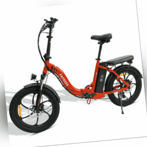 Elektrofahrrad E-Bike 20 Zoll Faltbar ebike Pedelec Citybike 25km/h 36V 15AH Rot