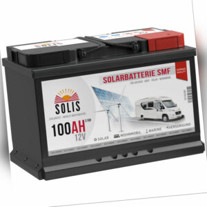 Solarbatterie 100Ah 12V SOLIS DCS Bootsbatterie Wohnmobil Batterie 80Ah 90Ah