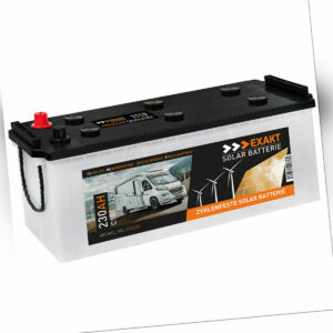 EXAKT Solarbatterie 230Ah 12V Wohnmobil Versorgung Boot Camping Batterie