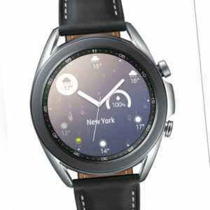 SAMSUNG Smartwatch Galaxy Watch 3 SM R850N 8GB Edeltstahl Leder silber B-WARE