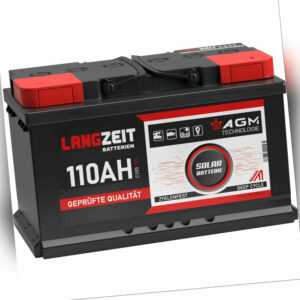 Solarbatterie 12V 110AH AGM GEL USV Batterie Boot Schiff Wohnmobil 90Ah 100Ah