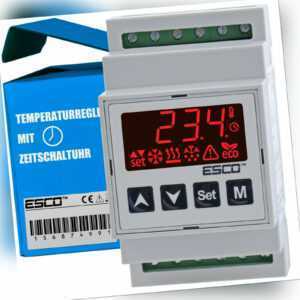 TEMPERATURREGLER Zeitschaltuhr RTC DIN Schiene Digital Thermostat 230V 12V 24V