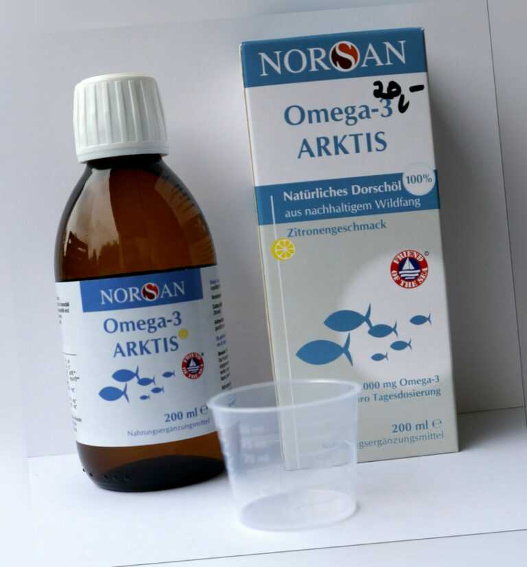 Norsan Omega 3 Arktis Fischöl Zitrone  EPA DHA Vitamin A / E 200 ml PZN 15201106