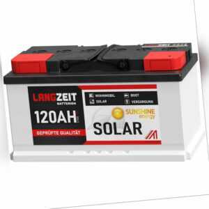 Solarbatterie 12V 120Ah Marine Solar Antrieb Beleuchtung Windkraft Batterie