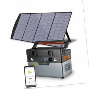 ALLPOWERS Powerstation 700W Tragbarer Generator mit 200W Solarpanel für Outdoor
