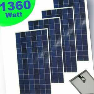 4 X Solarmodul 340W Poly Solarzelle 1360W Solar Photovoltaik 55418 Solarpanel