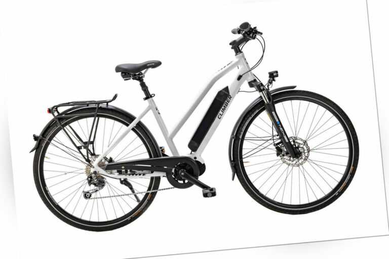 28 Zoll Climber E BIKE Elektro Fahrrad Mittelmotor 80Nm 504Wh Scheibenbrems weiß