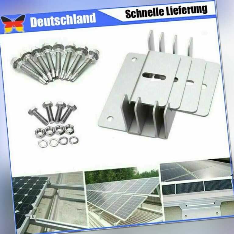 8 Stück Solarmodul Halterung Befestigung Aluminium Z Winkel Solar Modul Halter