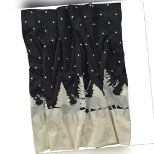 SANDER Strickplaid Reivo Wohndecke Plaid Hirsch Baum Wald 125 x