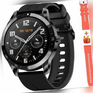 Bluetooth Smartwatch Herren Luxus Armband Herzfrequenz Pulsuhr FitnessArmbanduhr