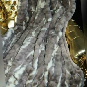 bugatti Felldecke Wohn Decke Kunstfell Grau/Beige flauschig  150