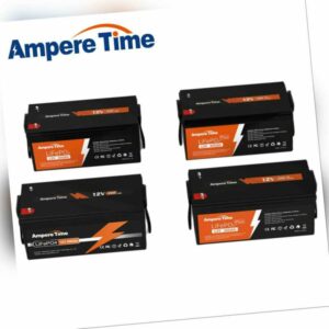 Ampere Time Lithium Batterie 12V 100Ah 200Ah 300Ah LiFePO4 für Solar Wohnmobil