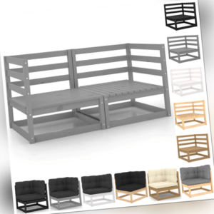vidaXL Kiefer Massivholz Gartensofa 2er Sofa Lounge Sitzgruppe mehrere Auswahl