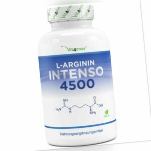 L-Arginin 4500  - 365 Kapseln - Vegan - Laborgeprüft - Premium Aminosäure