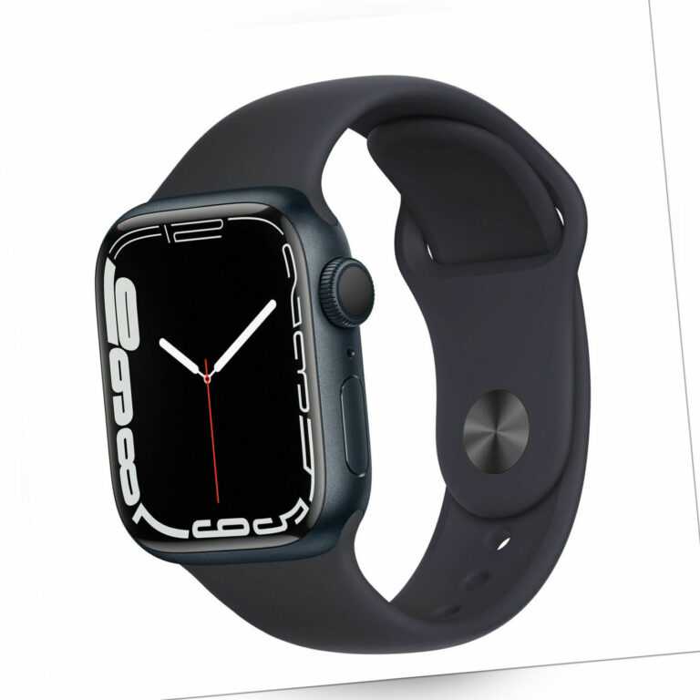 Apple Watch S7 45mm Mitternacht Aluminium Sportarmband MKN53FD/A Händlermit MwSt