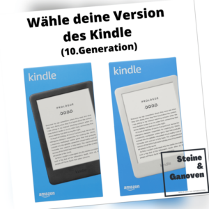 Amazon Kindle mit Frontlicht (10. Generation) 8GB eBook Reader WLAN Schwarz Weiß