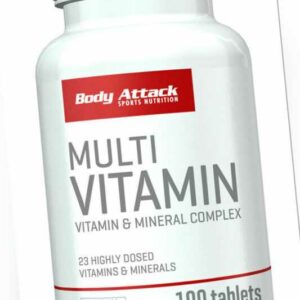 Body Attack MULTI VITAMIN - 100 Tabs - Multivitamin Mineral Komplex Tabletten
