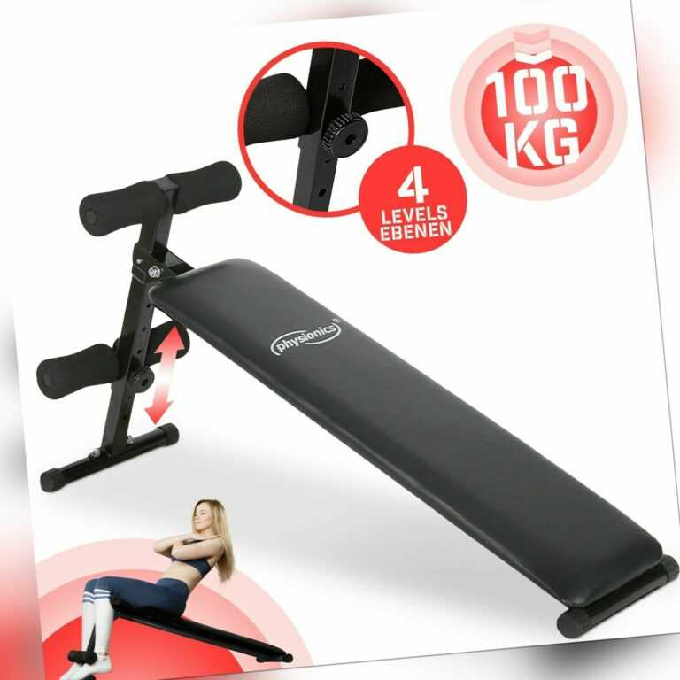 Physionics® Sit Up Bank Bauchtrainer Hantelbank Trainingsbank Rückentrainer