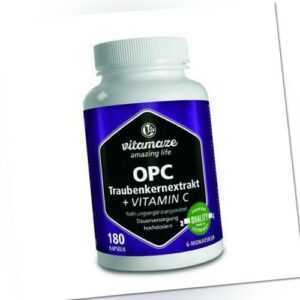 OPC TRAUBENKERNEXTRAKT hochdosiert+Vitamin C Kaps. 180 St PZN 12580586